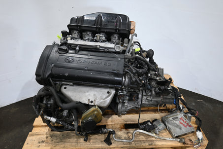 JDM Toyota Levin Corolla 1.6L Engine 4AGE Black-Top 20-Valve With 6SPEED Manual Trans , ECU, WIRE Harness